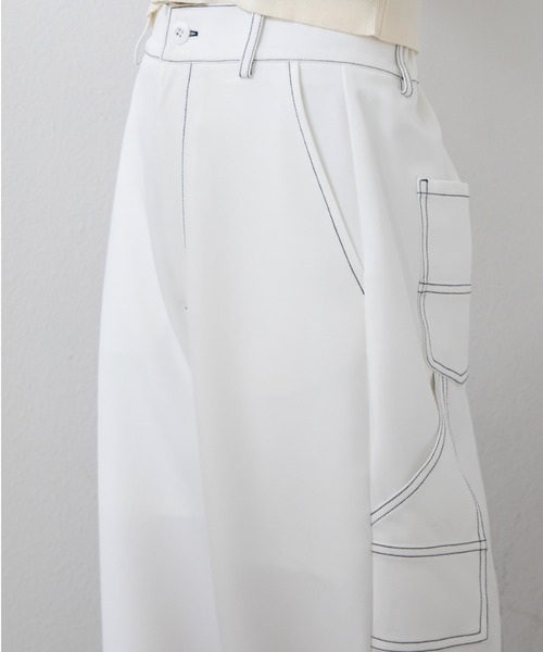 VACANCY（ヴァカンシー）の「ペインター2wayステッチストレートパンツ（その他パンツ・レディース・ホワイト/ブラック・FREE）」の10枚目の写真