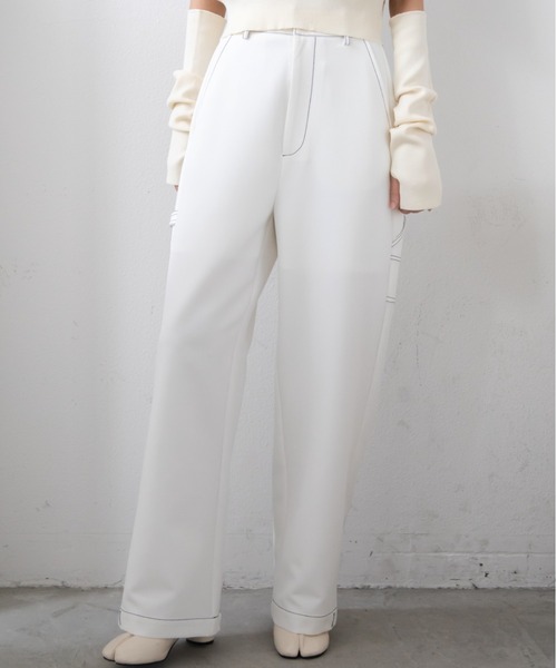 VACANCY（ヴァカンシー）の「ペインター2wayステッチストレートパンツ（その他パンツ・レディース・ホワイト/ブラック・FREE）」の9枚目の写真