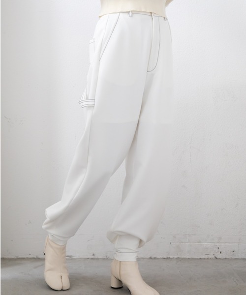 VACANCY（ヴァカンシー）の「ペインター2wayステッチストレートパンツ（その他パンツ・レディース・ホワイト/ブラック・FREE）」の4枚目の写真