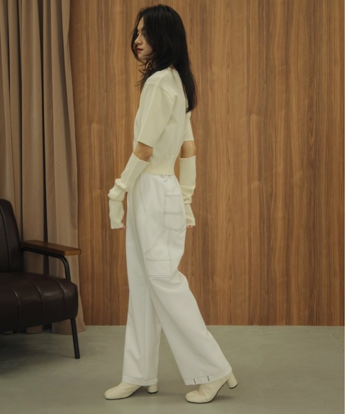 VACANCY（ヴァカンシー）の「ペインター2wayステッチストレートパンツ（その他パンツ・レディース・ホワイト/ブラック・FREE）」の15枚目の写真