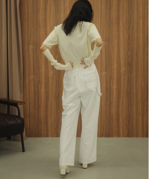 VACANCY（ヴァカンシー）の「ペインター2wayステッチストレートパンツ（その他パンツ・レディース・ホワイト/ブラック・FREE）」の11枚目の写真