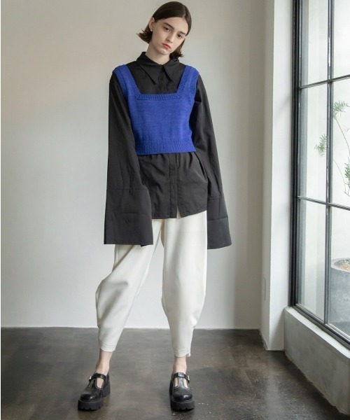 VACANCY（ヴァカンシー）の「ペインター2wayステッチストレートパンツ（その他パンツ・レディース・ホワイト/ブラック・FREE）」の6枚目の写真