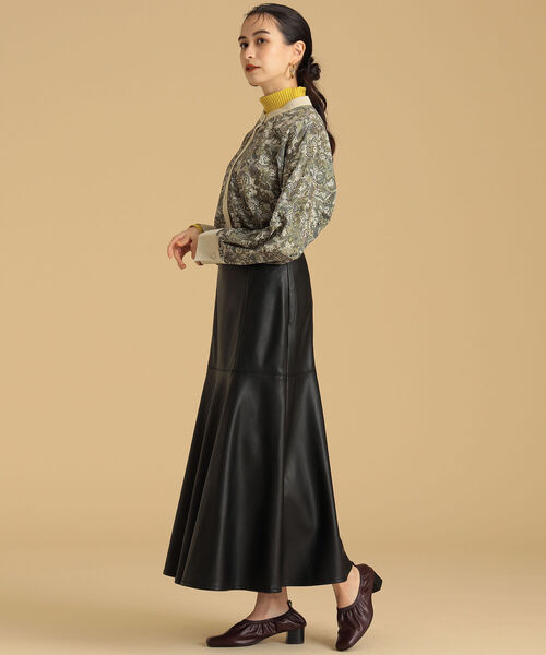 Ray BEAMS（レイビームス）の「Ray BEAMS / ペイズリー プリント バンドカラー シャツ（シャツ/ブラウス・レディース・ダークブラウン/グリーン系その他2・ONE SIZE）」の10枚目の写真