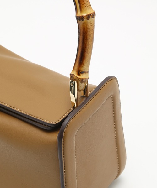 ROPE'（ロペ）の「バンブーハンドルキューブフラップバッグ（ハンドバッグ・レディース・ブラック/キャメル・FREE）」の16枚目の写真