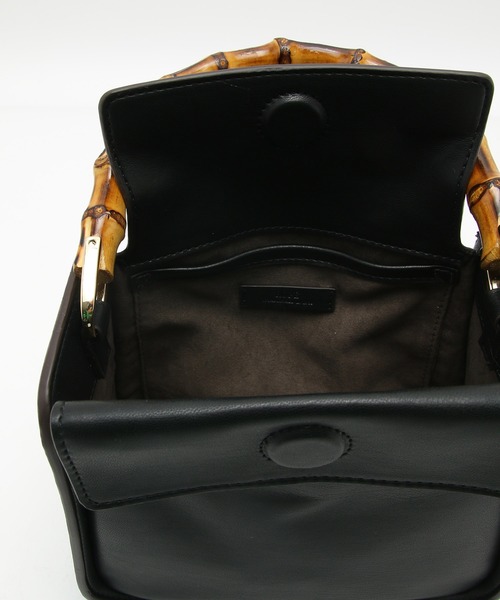 ROPE'（ロペ）の「バンブーハンドルキューブフラップバッグ（ハンドバッグ・レディース・ブラック/キャメル・FREE）」の17枚目の写真