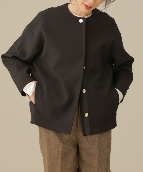 NANO universe（ナノユニバース）の「LB.03/ショート丈コクーンシングルアウター（その他アウター・レディース・ブラック/ベージュ・Ⅰ/Ⅱ）」の19枚目の写真