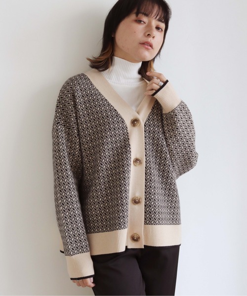 HER CLOSET（ハークローゼット）の「【HERCLOSET】ケープハイネックニット（付け襟・レディース・ホワイト/ブラック/グレイッシュベージュ・M）」の8枚目の写真