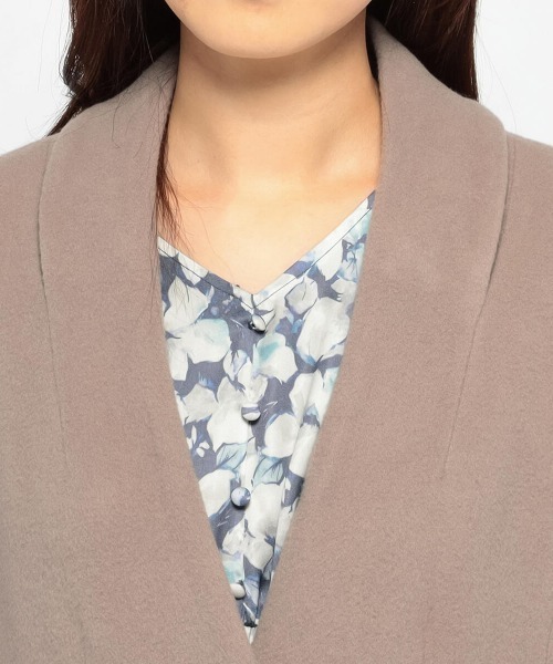 MISCH MASCH(ミッシュマッシュ)の「ノーカラーチェスターコート(ステンカラーコート・レディース・ブラック/モカ/ブルー系その他・MEDIUM)」の17枚目の写真