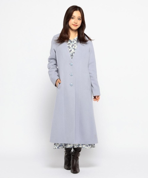 MISCH MASCH(ミッシュマッシュ)の「ノーカラーチェスターコート(ステンカラーコート・レディース・ブラック/モカ/ブルー系その他・MEDIUM)」の22枚目の写真