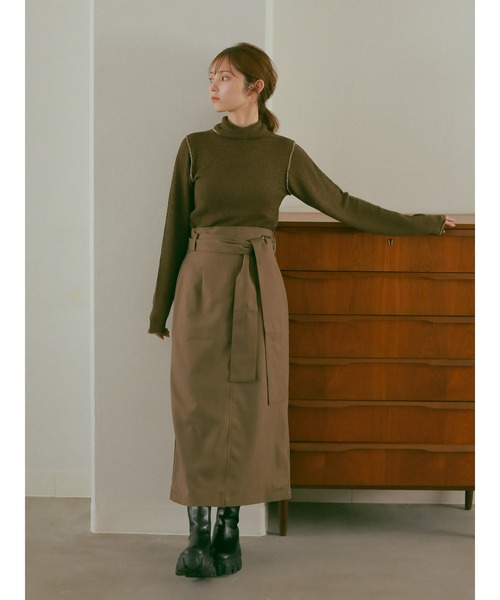 ehka sopo(エヘカソポ)の「【so4u×ehkasopo】タートルネックニット(ニット/セーター・レディース・ブラウン/ベージュ・フリ-)」の9枚目の写真