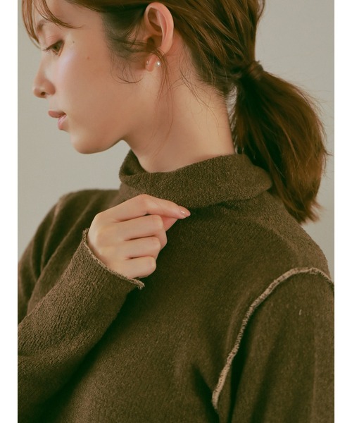 ehka sopo(エヘカソポ)の「【so4u×ehkasopo】タートルネックニット(ニット/セーター・レディース・ブラウン/ベージュ・フリ-)」の3枚目の写真