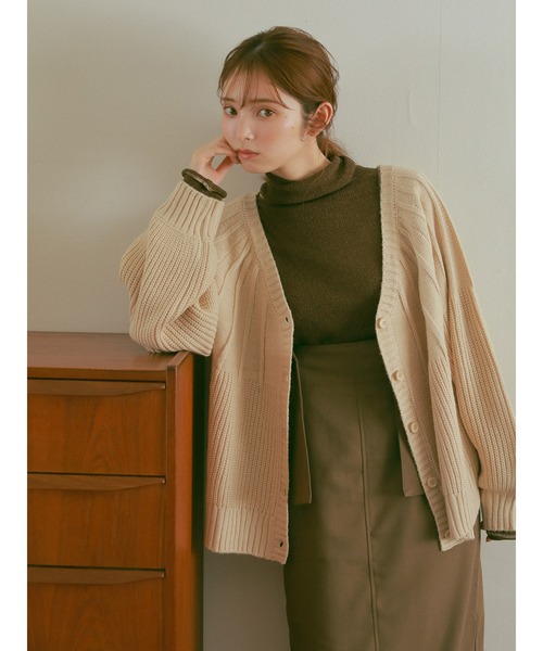 ehka sopo(エヘカソポ)の「【so4u×ehkasopo】タートルネックニット(ニット/セーター・レディース・ブラウン/ベージュ・フリ-)」の12枚目の写真