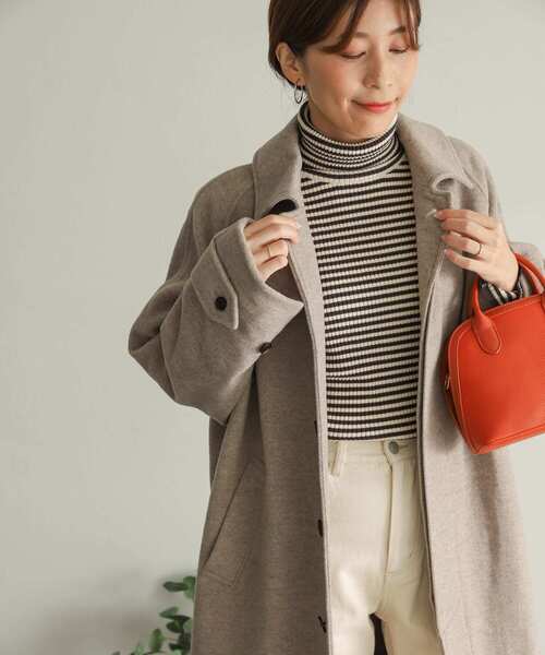 URBAN RESEARCH DOORS（アーバンリサーチドアーズ）の「バルマカンコート（ステンカラーコート・レディース・グレー/カーキ/ネイビー・SMALL/MEDIUM）」の15枚目の写真