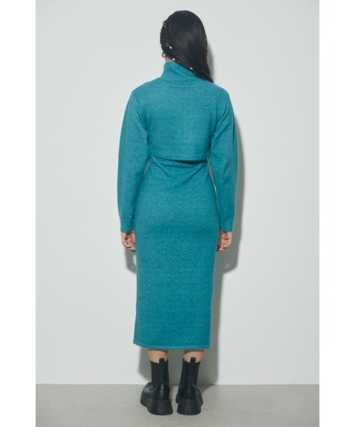 LAGUA GEM（ラグアジェム）の「2 PIECE LONG OP ロングワンピース（ワンピース・レディース・ブラック/グレー/ブルー・SMALL/MEDIUM）」の8枚目の写真