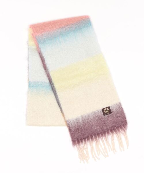 Omekashi（オメカシ）の「MANTAS EZCARAY カラーストール（マフラー・レディース・ピンク/パープル・FREE）」の2枚目の写真