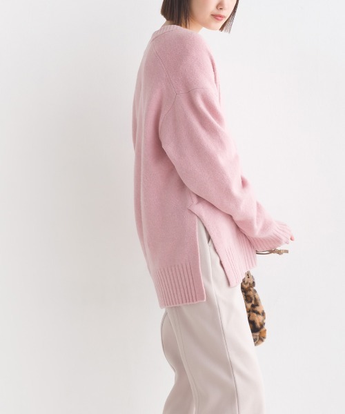 もっちり深Vサイドスリットニット（ニット/セーター）｜OMNES