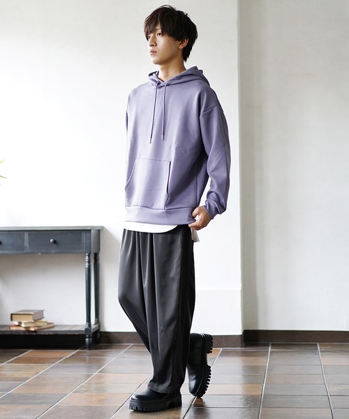 MinoriTY(マイノリティ)の「【MinoriTY】とろみ素材サテンワイドパンツ ワイドテーパードパンツ/スラックス 春服 冬服 メンズ(スラックス・メンズ・モカ/グレー/ブラック・L/M)」の8枚目の写真