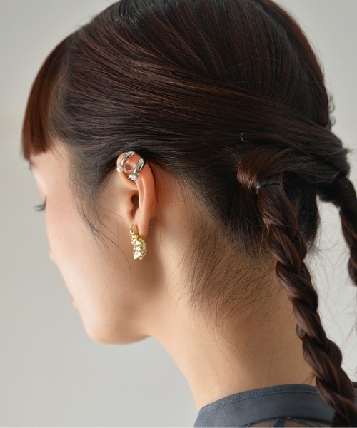 Monocoro toppi（モノコロトッピ）の「ニッケルフリー メタル 凸凹 ワンポイント ピアス（ピアス（両耳用）・レディース・シルバー/ゴールド・フリー）」の14枚目の写真