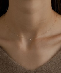【K10】ナンバーダイヤモンドネックレス PAS TIERRA パティエラ PAS TIERRA（パティエラ）の「【Briller】K10プリンセスカット