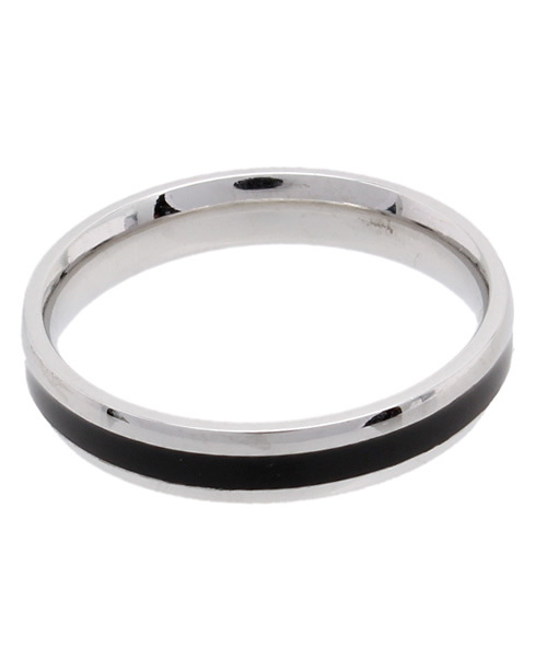 チャイハネ(チャイハネ)の「【チャイハネ】シンプルラインMEN'Sリング(リング・メンズ・ブラック/ホワイト・FREE)」の3枚目の写真