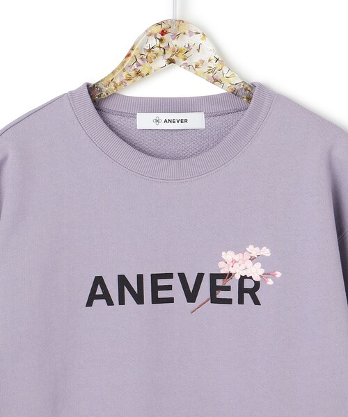 ANEVER（アンエバー）の「【洗える】フラワーエンブロイダリー ロゴ スウェット（スウェット・レディース・ライラック系/アイボリー系/ネイビー系・38）」の16枚目の写真