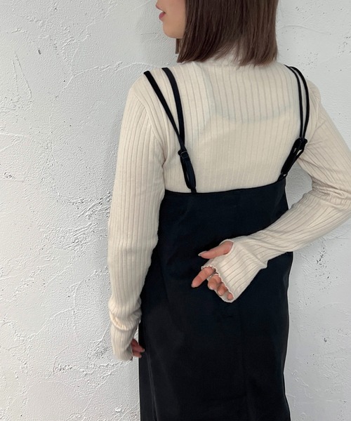 apres jour mignon(アプレジュールミニョン)の「ベロアナローキャミワンピース【ZOZOTOWN限定アイテム】(ワンピース・レディース・ブラック/ダークブラウン/グリーン系その他・MEDIUM/X-LARGE/SMALL)」の17枚目の写真