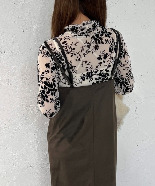 apres jour mignon(アプレジュールミニョン)の「ベロアナローキャミワンピース【ZOZOTOWN限定アイテム】(ワンピース・レディース・ブラック/ダークブラウン/グリーン系その他・MEDIUM/X-LARGE/SMALL)」の18枚目の写真