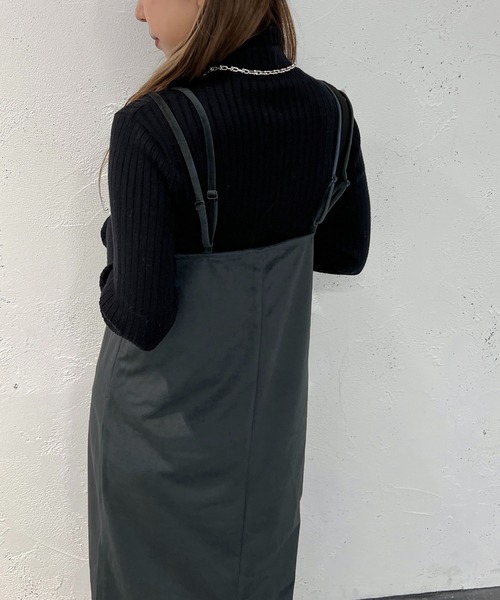 apres jour mignon(アプレジュールミニョン)の「ベロアナローキャミワンピース【ZOZOTOWN限定アイテム】(ワンピース・レディース・ブラック/ダークブラウン/グリーン系その他・MEDIUM/X-LARGE/SMALL)」の8枚目の写真