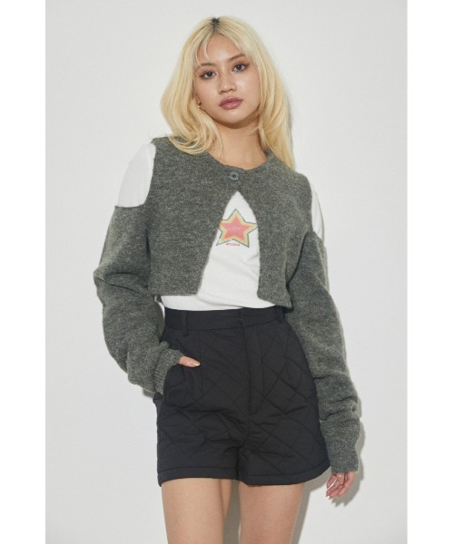 led.tokyo SHAGGY FRONT SLIT TOPS シャギーニット セール】【led.tokyo】SHAGGY FRONT SLIT TOPS（ニット/セーター