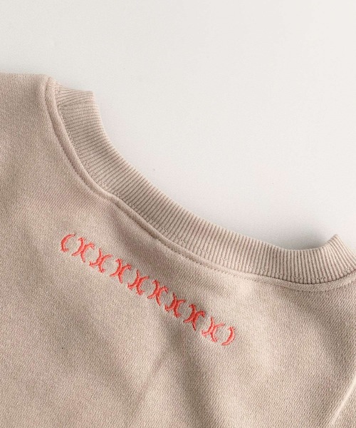 Q（キュー）の「No.9 刺繍スウェット（スウェット・レディース・ラベンダー/ベージュ/ブラック・MEDIUM）」の8枚目の写真