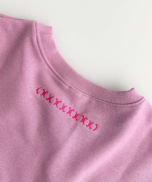 Q（キュー）の「No.9 刺繍スウェット（スウェット・レディース・ラベンダー/ベージュ/ブラック・MEDIUM）」の5枚目の写真