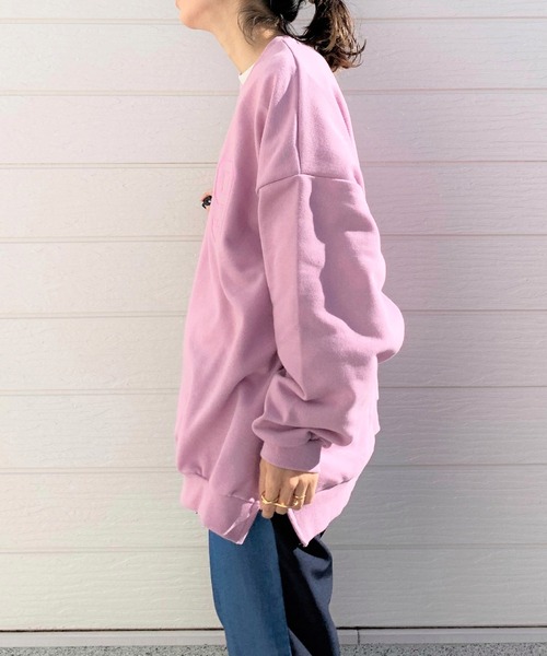 Q（キュー）の「No.9 刺繍スウェット（スウェット・レディース・ラベンダー/ベージュ/ブラック・MEDIUM）」の12枚目の写真