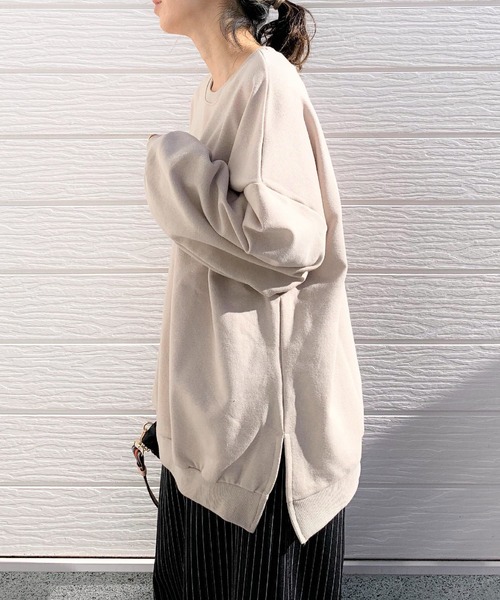 Q（キュー）の「No.9 刺繍スウェット（スウェット・レディース・ラベンダー/ベージュ/ブラック・MEDIUM）」の15枚目の写真