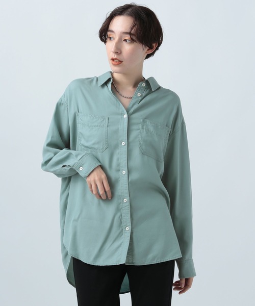 BAYFLOW(ベイフロー)の「ベーシックレギュラーシャツ(シャツ/ブラウス・レディース・パープル/ベージュ/アイボリー/ブルー・FREE)」の3枚目の写真