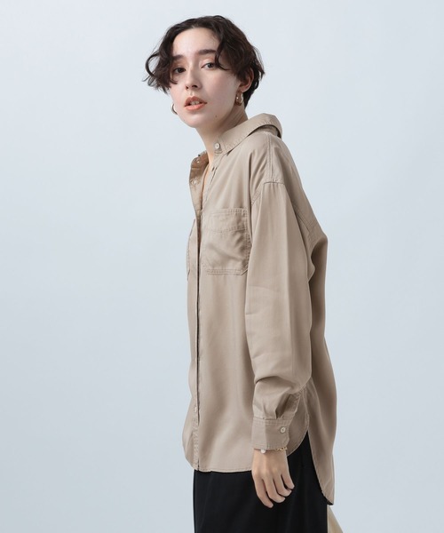 BAYFLOW(ベイフロー)の「ベーシックレギュラーシャツ(シャツ/ブラウス・レディース・パープル/ベージュ/アイボリー/ブルー・FREE)」の9枚目の写真