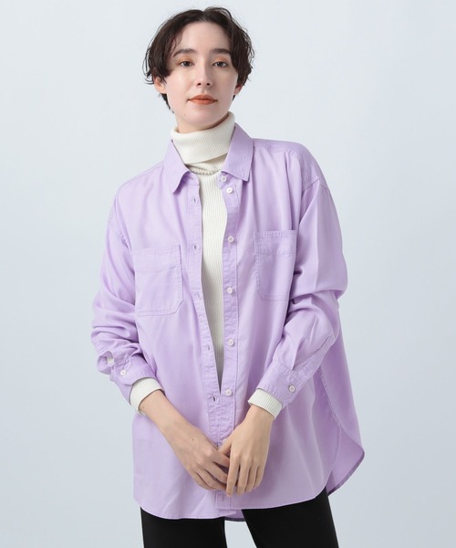 BAYFLOW(ベイフロー)の「ベーシックレギュラーシャツ(シャツ/ブラウス・レディース・パープル/ベージュ/アイボリー/ブルー・FREE)」の13枚目の写真