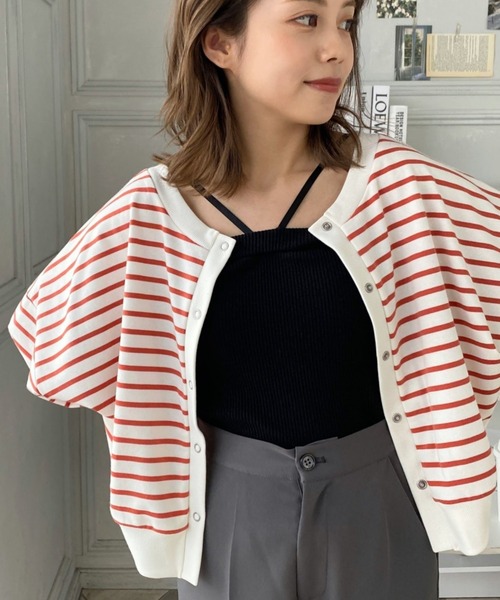 moment+（モーメントプラス）の「T/Cカットテレコリブホルターネックカップ付きベアトップ（チューブトップ・レディース・オフホワイト/ブラック/モカ/ベージュ/ホワイト系その他・M/L）」の21枚目の写真