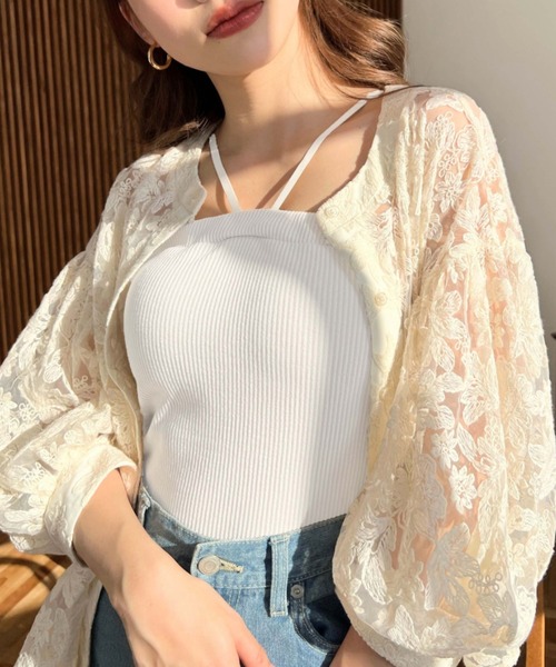 moment+（モーメントプラス）の「T/Cカットテレコリブホルターネックカップ付きベアトップ（チューブトップ・レディース・オフホワイト/ブラック/モカ/ベージュ/ホワイト系その他・M/L）」の9枚目の写真