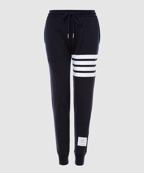 THOM BROWNE（トムブラウン）の「CLASSIC SWEATPANTS IN CLASSIC LOOP BACK W/ ENGINEERED 4 BAR（スウェットパンツ・レディース・ライトグレー/ネイビー・38/36）」の2枚目の写真