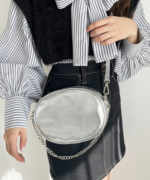 Heather（ヘザー）の「2WAYラウンドショルダー　186216（ショルダーバッグ・レディース・シルバー/ブラック/アイボリー/ピンク・ONE SIZE）」の4枚目の写真