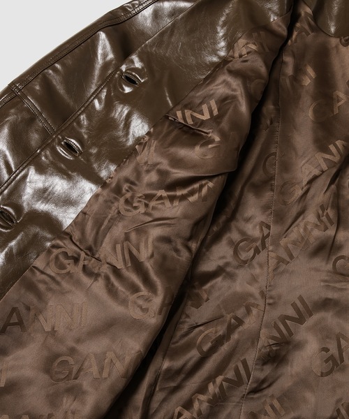 GANNI（ガニー）の「Patent Blazer（テーラードジャケット・レディース・ブラウン系その他・36/38）」の2枚目の写真