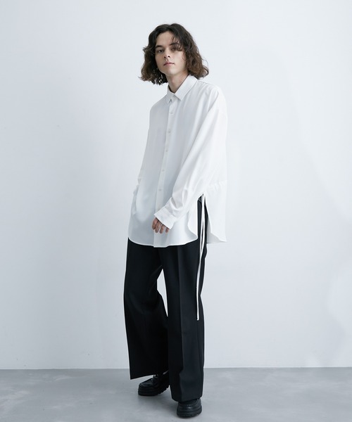 JUNRED(ジュンレッド)の「ドレープダブルクロスワイドフレアパンツ(スラックス・メンズ・ブラック/ブルー系その他4・S/M/L)」の20枚目の写真