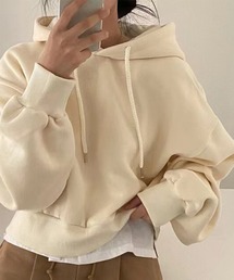 DAY CLOSET | レディース 裏起毛フード付きリブクロップドスウェット(スウェット)