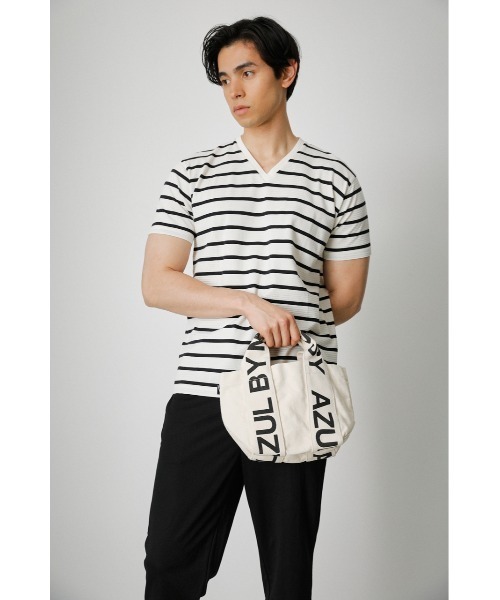 AZUL by moussy（アズールバイマウジー）の「AZUL LOGO CANVAS TOTE BAG/AZULロゴキャンバストートバッグ（トートバッグ・メンズ・ホワイト/ブラック/カーキ・FREE）」の14枚目の写真