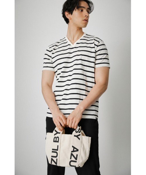 AZUL by moussy（アズールバイマウジー）の「AZUL LOGO CANVAS TOTE BAG/AZULロゴキャンバストートバッグ（トートバッグ・メンズ・ホワイト/ブラック/カーキ・FREE）」の15枚目の写真