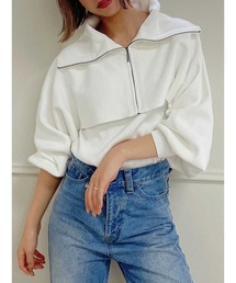 dazzlin | ジップアップ2ピースレイヤードニット(ニット/セーター)