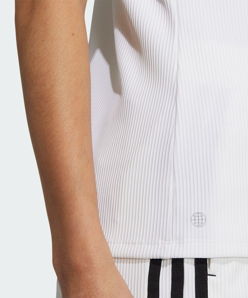 セール】スリーストライプス 半袖モックネックシャツ【adidas