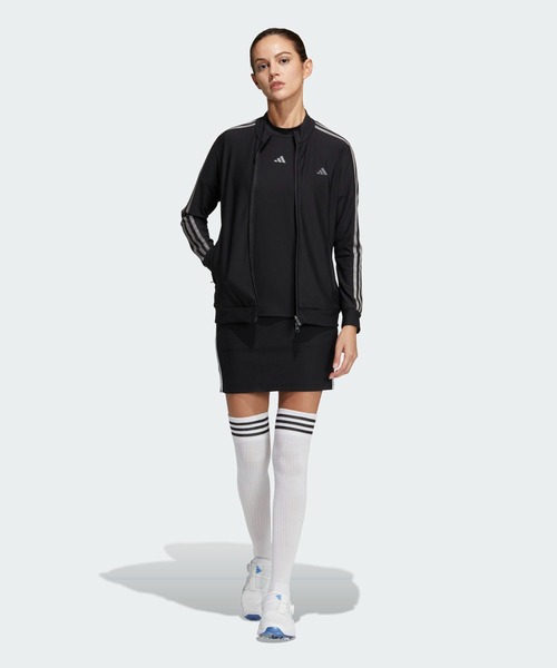 セール】スリーストライプス 半袖モックネックシャツ【adidas