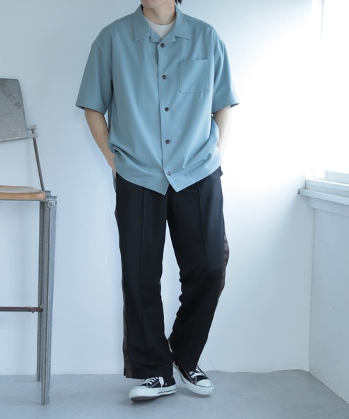 SENSE OF PLACE by URBAN RESEARCH（センスオブプレイスバイアーバンリサーチ）の「サイドライントラックパンツ（その他パンツ・メンズ・カーキ/ブラック・LARGE/MEDIUM）」の15枚目の写真