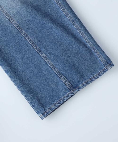 BACK NUMBER(バックナンバー)の「【BACK NUMBER】切替ワイドパンツ(デニムパンツ・レディース・ダークインディゴブルー/ライトインディゴブルー・S/M/L)」の13枚目の写真